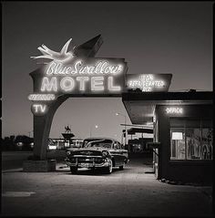 Beautiful/Decay Artist & Design #white #retro #black #photography #vintage #and #motel #car