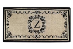 Create your own style with this decorative Border Coco Fiber Door Mat. Durable and beautiful, this mat keeps shoes clean to protect your floors from mud, dirt and grime. It is flexible, robust and durable. This mat provides exceptional brushing action on footwear with excellent water absorption. Specification - Monogrammed Double Doormat with (Z-Letter). Product Dimensions - *36" x 72" x 1.5"