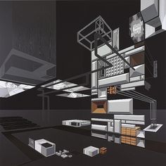 Ian Monroe - LCD-1V #ian #abstract #geometry #monroe #art #architectural