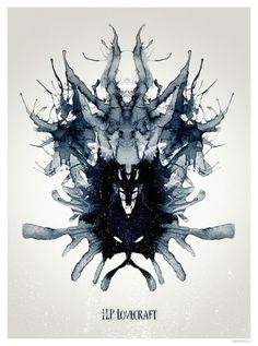 Fear of the Unknown - HP Lovecraft Poster on the Behance Network #lovecraft #ink #rorschach #horror #scifi #poster #monster #cthulhu #test
