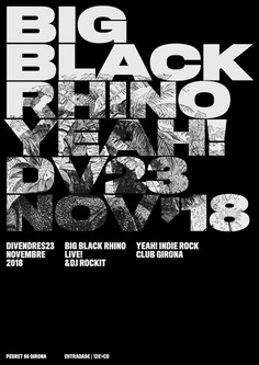 Big Black Rhino – Gig Poster by Quim Marin Studio
