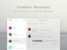 Facebook Messenger for OS X #ui #ux #facebook #chat #dribbble #app