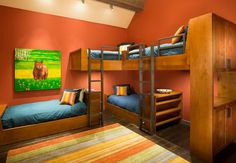 30+ Beautiful Bunk Room Ideas for Kids #bunk room #kids #bedroom