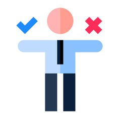 See more icon inspiration related to wrong, right, decision, business and finance, decision making, miscellaneous, stick man, manager, user, person and people on Flaticon.