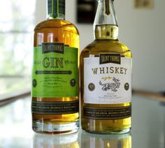 Saint Thomas Gin & Whiskey Liquor Packaging #packaging #illustration #design #typography