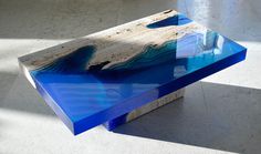 Designer Alexandre Chapelin of LA Table designed this intriguing series of three tables he refers to as Lagoon Tables.