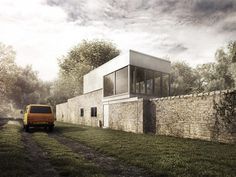 Peter + Alison Smithson - Upper Lawn Pavillon // Lasse Rode, xoio #cgi #architecture #visualisation