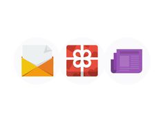 Flat UI Icons #news #icons #box #gift #mail