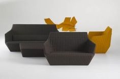 Ronan & Erwan Bouroullec Design #bouroullec #sofa #design #color #foam #facett #furniture