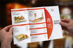Tri-Fold Sushi Menu Template https://creativemarket.com/itembridge/3858-Tri-Fold-Sushi-Menu-Template Clean and Elegant Tri-fold Sushi Menu #tuna #fold #white #red #menu #japanese #salmon #black #restaurant #sushi #cafe #prices #china #seafood #tri #clean #food #template #trifold #brochure
