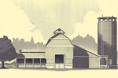 SS_OCS_HI_Farm_1.jpg #illustration #monochromatic #barn