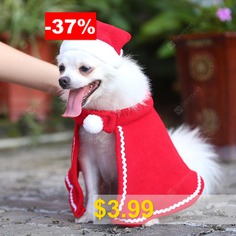 Christmas #Pet #Cloth #Set #Dog #Hat #Cloak #- #RED