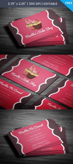Free Pastry Chef Business Card Template