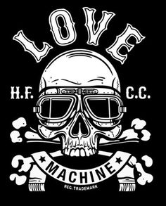 FFFFOUND! | Love Machine Presents: Hell Fire Canyon Club : The Butcher's Block #vector #white #black #tattoo #skull