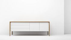 » Split Time Clock #white #design #cabinet #wood #industrial