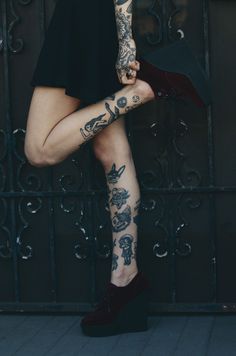 Hannah Pixie for TUK footwear #tattoo #ink #photography #footwear