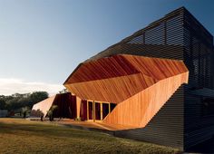Letterbox House in Australia by McBride Charles Ryan #wood #sharp #angular