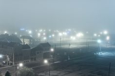 500px / Photo #foggy #fog #city #lights #downtown