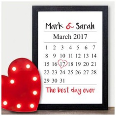Details about PERSONALISED Wedding Anniversary DATE Gift Wedding Present Word Art Date Gifts - wedding anniversary for her