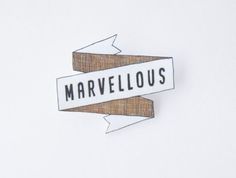 Marvelous Banner Brooch #logo #drawing