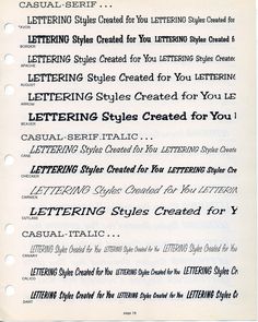 Great old brush slab alphabets from Filmotype. #type #specimen #typography