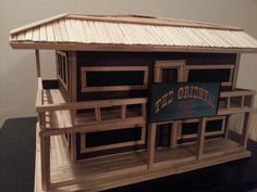 Homemade Popsicle Stick House Designs #house #craft #stick #popsicle #homemade #diy