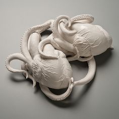 Kate MacDowell - #heart #sculpture #plaster #design #porcelain #octopus #macdowell #kate