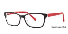 Black Crystal/Red Vivid Eyeglasses Vivid 838.