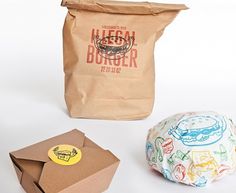 Illegal Burger : Lovely Package . Curating the very best packaging design. #packaging #illegal #burger #oslo