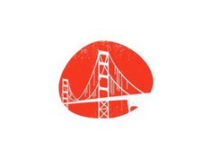 Golden Gate Bridge Illustration #icon #illustration #orange #brand