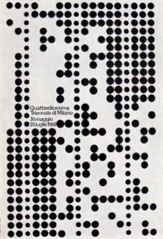ChowKaiDeng - 1969 Poster Quattordicesima Triennale di Milano... #minimalistic #black #milano #dots #1960s #vintage #poster #1970s #milan #italy