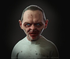 Hannibal Lecter (Anthony Hopkins) 3D modeling