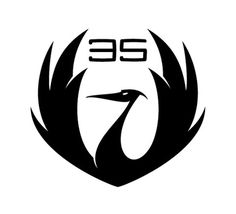 U71h 534×485 pixels #crane #wings #35 #bird #logo