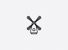 mkn design Michael Nÿkamp #mafia #line #house #windmill #mill #illustration #dutch #typography