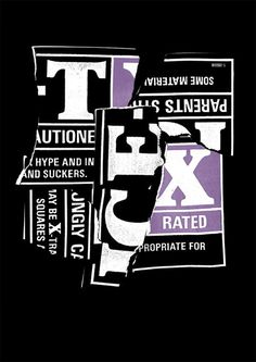 X-tra Hype / Mark Drew #sign #print #black #artwork #screen #art #purple #typography