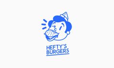 Hefty's Burgers on Behance #logo #burgers