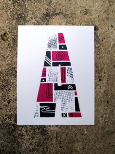 The Letter A #print #screenprint #screen #illustration #type #typography