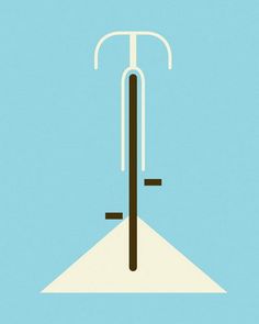 Bicycle (blue) by Eleanor Grosch #icon #illustration #bike #poster