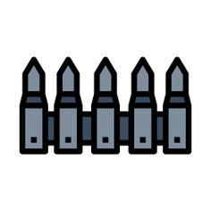 See more icon inspiration related to ammunition, miscellaneous, cartridge, bullets, shot, shoot, gun, weapons, weapon and war on Flaticon.