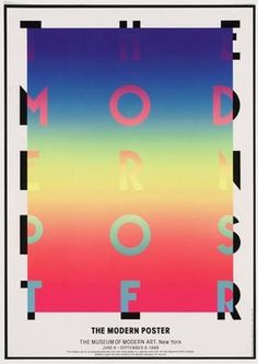 FFFFOUND! | MoMA | The Collection | Koichi Sato. The Modern Poster, The Museum of Modern Art, New York. 1988 #modern #koichi #the #poster #moma #sato