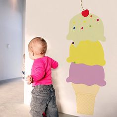 Ice Cream Cone Wall Decal #tech #flow #gadget #gift #ideas #cool
