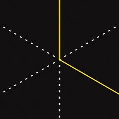 L #geometry #lines #abstraction #yellow #illustration #type #typography