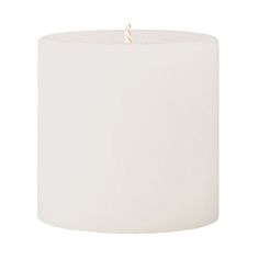 Crackle Pillar Fresh Cotton & Lavender Scented Candle, 7 x 7 cm