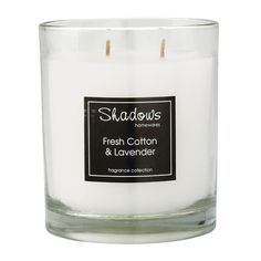 2-Wick Jar Fresh Cotton & Lavender Scented Candle
