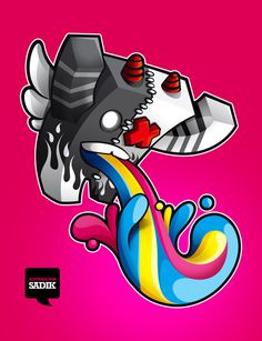 CMYK on Behance... https://www.behance.net/gallery/5273477/CMYK #vector #white #cmyk #alebrije #sadik #guanajuato #leon #mexico #design #black #demon #colors #concept #ilustration #and #moderno #art #ilustracion