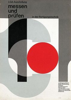 Herbert W. Kapitzki — LGA Ausstellung Stuttgart messen und prüfen (1962) #minimal #poster