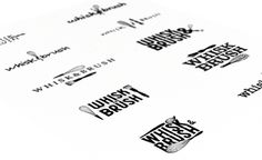 whisk&brush logo options — designed by Ryan Crane #options #branding #design #graphic #logo