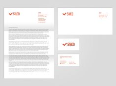 Shed Stationery #visual #business #branding #card #design #brand #envelope #identity #stationery #logo #letterhead