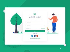 Login Page from Leaf Nonprofit Environmental Bootstrap Template