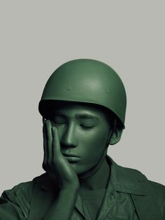 Uniform greeen soldier portrait photography by John Keatley design mindsparkle mag